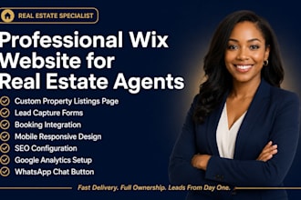 build a professional wix website for real estate agents that generates leads