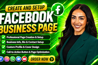 create and setup facebook business page