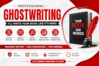 be your ebook ghostwriter, book writer, and ghost book writer
