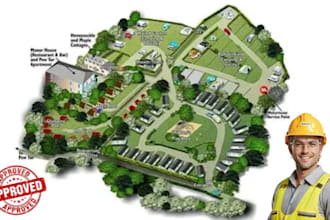 draft rv park layout tiny home site plan glamping plot design permit plans