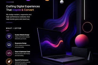 design a modern and professional website