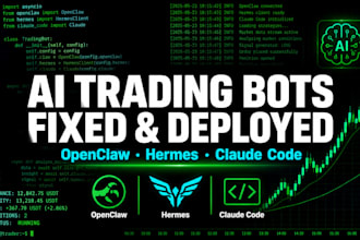 fix trading bot openclaw hermes claude code solana polymarket kalshi crypto ai