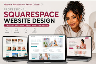 build squaresapce website design redesign squarespace website landing page