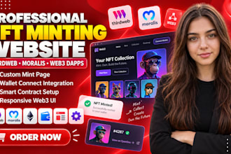 build professional nft minting website with thirdweb, moralis and web3 dapps