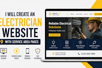 create an electrician wordpress website with service areas