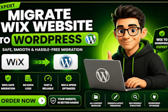 migrate wix website to wordpress website
