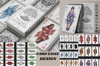 do card game design board game card frame card box for card game art