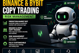 develop custom ai trading bot, binance bybit copy trading automation