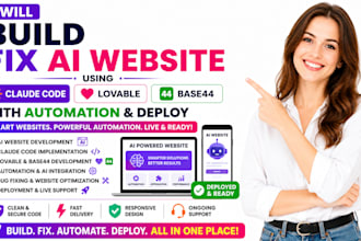 build fix ai website using claude code lovable base44 with automation and deploy