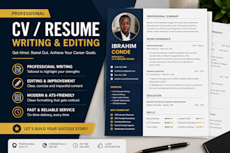 write or improve your professional resume CV