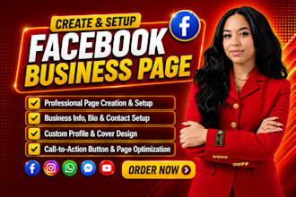 do facebook page create and setup and business page