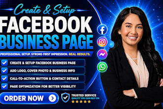 do facebook page create and setup and business page