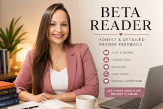 beta read your romance novel and provide detailed feedback