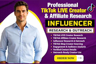 influencer research influencer outreach tiktok live creator tik tok affiliate