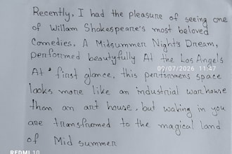 write letter with my english handwriting