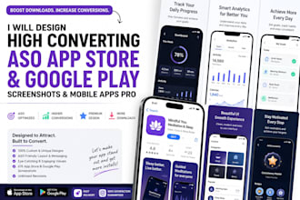 design high converting aso app store google play screenshots and mobile apps pro