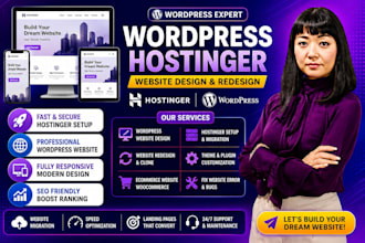 hostinger website design, hostinger website, hostinger wordpress website design