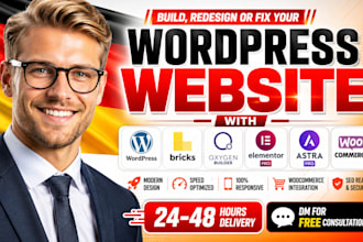 build wordpress bricks oxygen builder astra pro blog woocommerce elementor pro