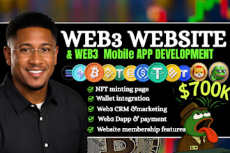 design and develop your web3 website, dapp, or nft marketplace