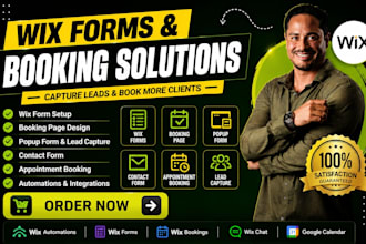 setup wix form, booking page, popup form, contact form, appointment booking