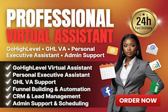 gohighlevel virtual assistant personal executive assistant admin support ghl VA