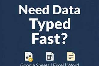 fast data entry, excel spreadsheet, and PDF to word typing