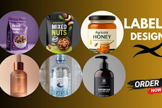 design a premium supplement or hemp product label packaging