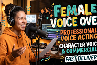 record a millennial husky chracter voice acting for video games and animation
