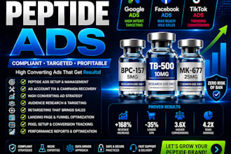 launch or fix peptide google ads peptide tiktok ads peptide facebook ads
