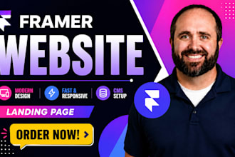 design or develop modern framer website, framer landing page as framer developer