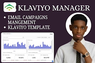 be your klaviyo email marketing manager, email campaigns manager in klaviyo