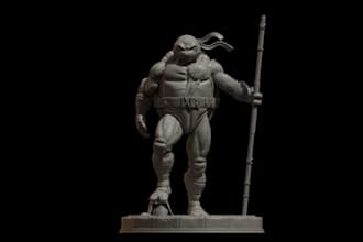 3dprint,fanarts tmnt for production,reference to stl,3dparts file,figurine,slice