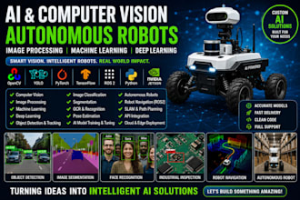 develop autonomous robots, computer vision image processing ai machine learning