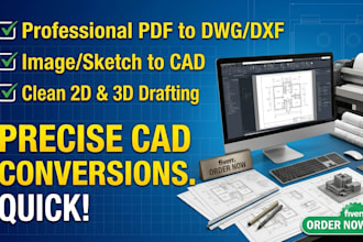 convert PDF to autocad dwg, image sketch drawing to cad, pdf to cad, cad drawing
