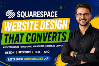build squarespace design website landing page cro redesign email template SEO