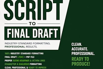format, edit, proofread, and polish your screenplay in final draft