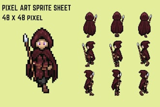 create pixel art sprite sheets