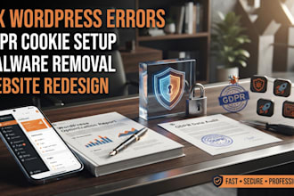 fix german wordpress errors setup gdpr cookie consent redesign wordpress malware