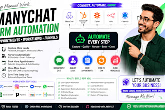 manychat hubspot CRM zapier n8n workflow automation appointment funnel chatbots