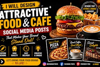 design food restaurant and cafe social media posts