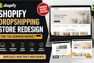 redesign your shopify dropshipping store for the german market that converts