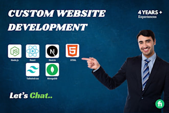 do custom website development as full stack web developer