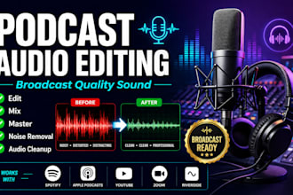 podcast audio editing mix master and clean your pocast audio