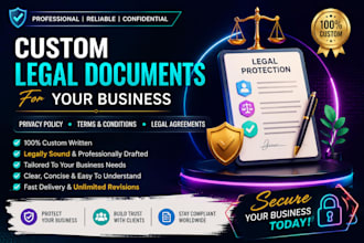 write privacy policy, terms and conditions, legal agreements