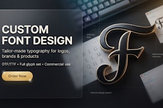 create a minimalist font logo design