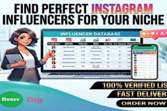 provide instagram influencers for your niche