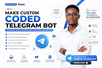 build custom telegram bot need ai automation tools telegram ads telegram bot ads