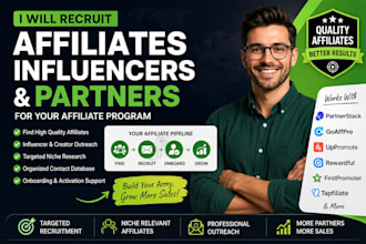 recruit affiliates influencers and partners for your affiliate program