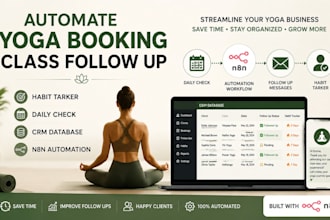automate yoga booking class follow up habit tarker daily check crm database n8n