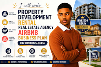 write property development rental real estate agency and airbnb business plan